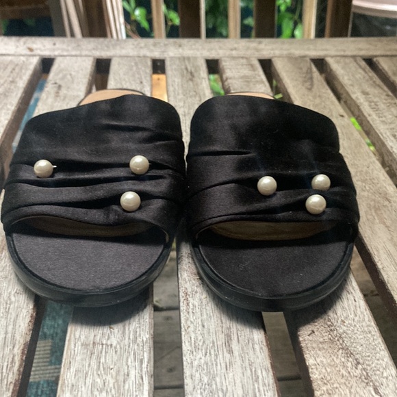 DEAR FRANCES black silky pearl flats size 37 - Picture 7 of 12